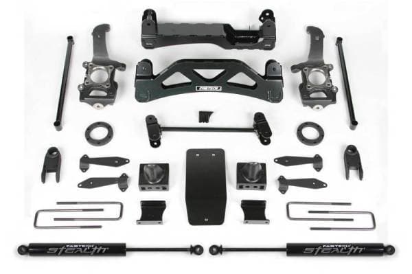 Fabtech 04-08 Ford F150 4WD V8 Only 6in Basic Sys w/Frt Shk Extns & Stealth Rr - K2116M