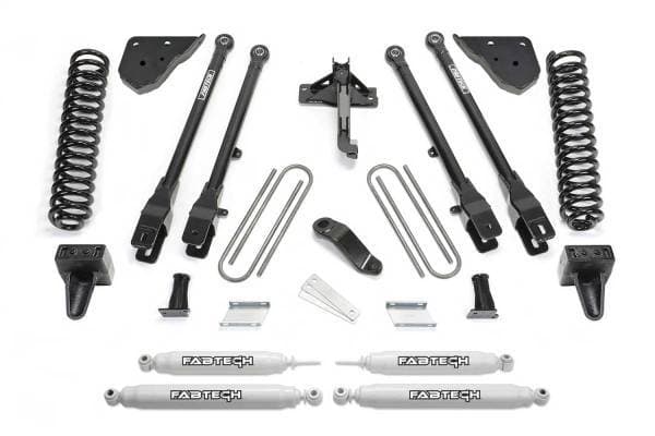 Fabtech 23-24 F250/350 4WD Diesel 4in 4 Link System w/ Coils and Performance Shocks - K2409