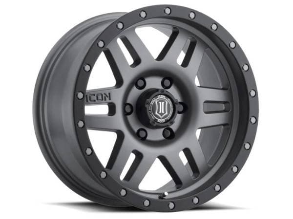 ICON Six Speed 17x8.5 5x150 25mm Offset 5.75in BS 116.5mm Bore Titanium Wheel - 1417855557TT