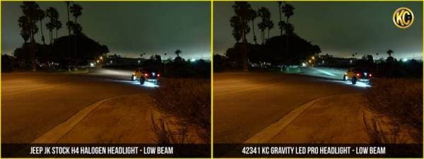 KC HiLiTES 07-18 Jeep JK (Not for Rubicon/Sahara) 7in. Gravity LED Pro DOT Headlight (Pair Pack Sys) - 42341