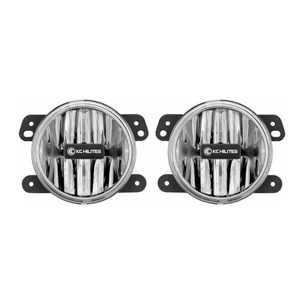 KC HiLiTES 10-18 Jeep JK 4in. Gravity G4 LED Light 10w SAE/ECE Clear Fog Beam (Pair Pack System) - 497