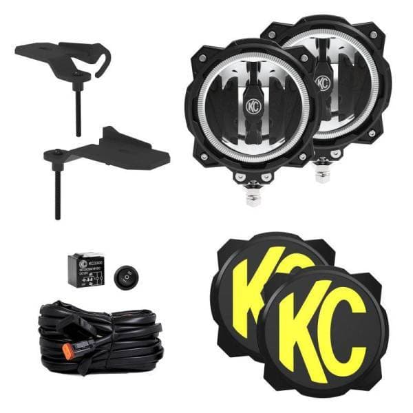 KC HiLiTES Jeep 392/Mojave Gravity LED PRO6 Wide-40 2-Light Sys Ditch Light Kit - 97166