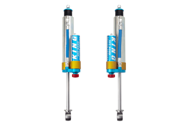 King Shocks 96-02 Toyota 4Runner Rear 2.5 Dia Piggy Hose Reservoir w/Adjuster (Pair) - 25001-334A