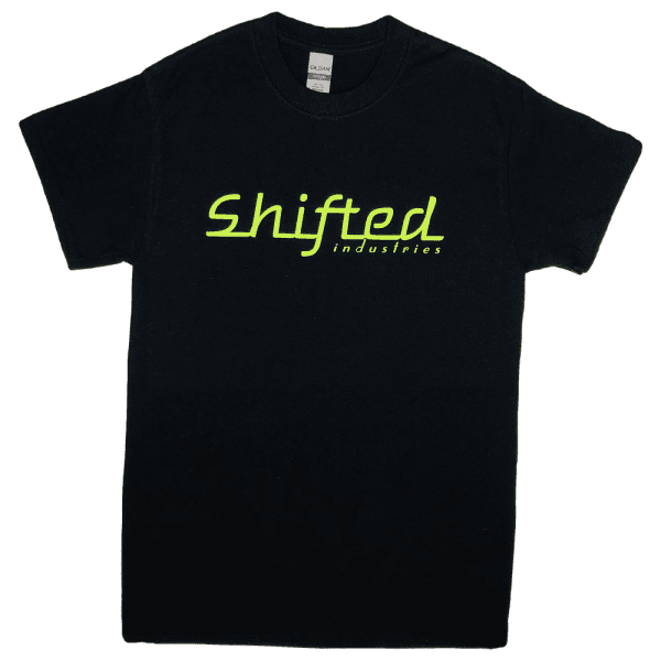 Shifted Industries Retro Shirt - Lime Green on Black