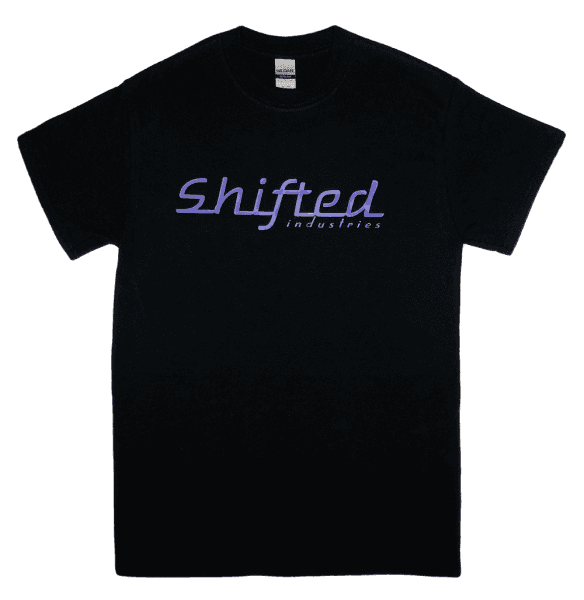 Shifted Industries Retro Shirt - Purple on Black