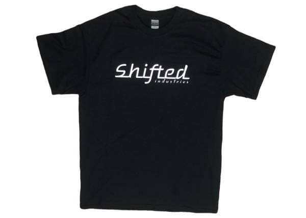 Shifted Industries Retro Shirt - White on Black