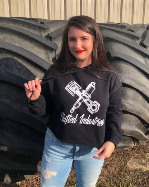 Ladies Shifted Industries Cropped Fleece Hoodie