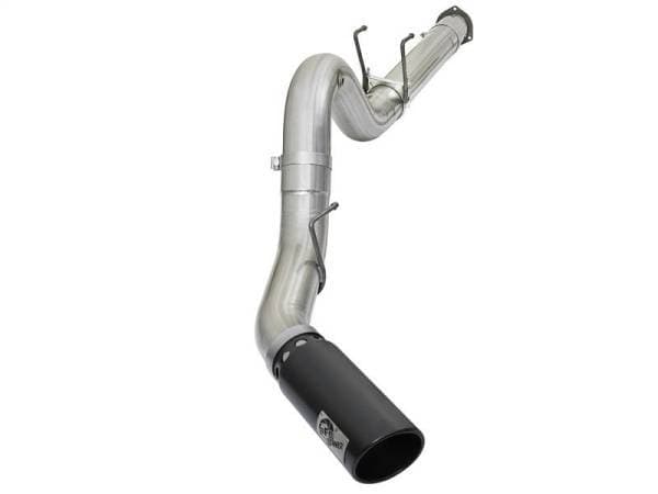 aFe ATLAS 5in DPF-Back Alum Steel Exhaust System w/Black Tip 2017 Ford Diesel Trucks V8-6.7L (td) - 49-03090-B