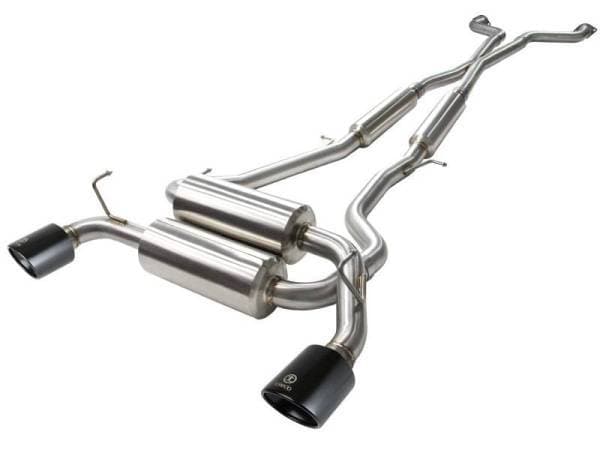 aFe Takeda 2-1/2 in 304 SS Cat-Back Exhaust System Infiniti G37 08-13/Q60 14-15 V6-3.7 w/ Black Tips - 49-36103-B