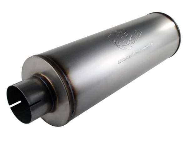 aFe MACHForce XP Exhausts Mufflers SS-409 EXH Muffler 4 ID In/Out 8 Dia - 49-91002
