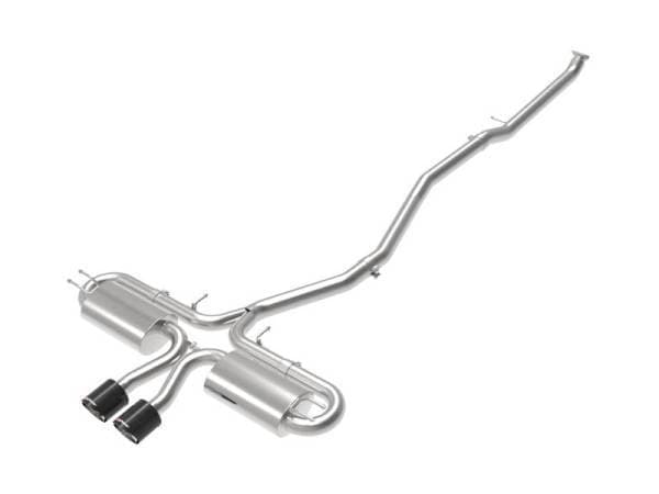 aFe POWER Takeda 3in 304 SS Cat-Back Exh w/Center Carbon Fiber Tips 17-19 Honda Civic Si L4-1.5L (t) - 49-36618-1C