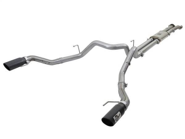 aFe MACHForce XP 3in 409-SS Exhaust Cat-Back 2017 Ford F-150 Raptor V6-3.5L (tt) w/ Black Tip - 49-43045-B