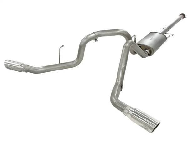 aFe MACHForce XP Exhausts 3inSS Dual Side Exit Cat-Back 11-14 Ford F150 Ecoboost V6-3.5L (TT) - 49-43056-P