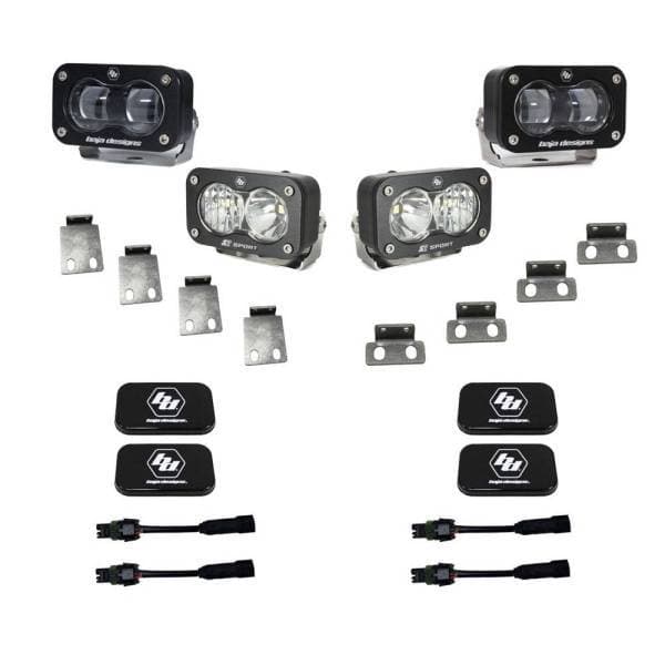 Baja Designs 21+ Ford Raptor/Bronco S2 SAE Pro Fog Pocket Light Kit - 448180