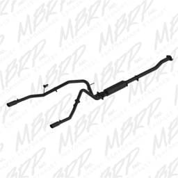 MBRP 11-14 Ford F-150 V6 Ecoboost Black Coated 2.5in Cat-Back Dual Rear Exit Exhaust System - S5240BLK
