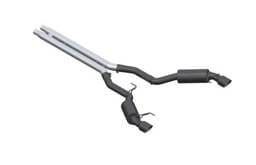 MBRP 15 Ford Mustang GT 5.0 3in Cat Back Dual Split Rear Street Version 4.5in Tips - Black Coated - S7277BLK