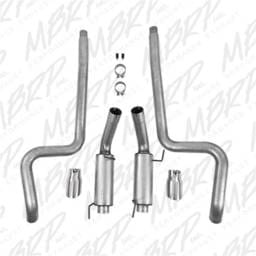 MBRP 05-09 Ford Mustang GT 4.6L Dual Split Rear Race Version AL/ 3in Cat Back Exhaust System - S7270AL