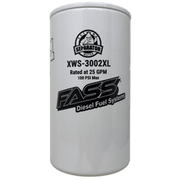 FASS Hydroglass Titanium Signature Series Extended Length Extreme Water Separator XWS-3002XL - XWS3002XL