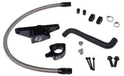 Fleece Performance 06-07 Auto Trans Cummins Coolant Bypass Kit w/ Stainless Steel Braided Line - FPE-CLNTBYPS-CUMMINS-0607-SS