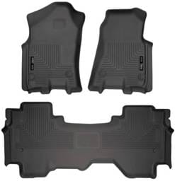 Husky Liners 19 Dodge Ram 1500 Quad Cab Weatherbeater Black Front & 2nd Seat Floor Liners - 94011