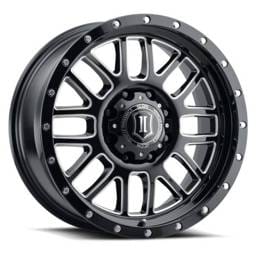 ICON Alpha 20x9 6x135 16mm Offset 5.625in BS Gloss Black Milled Spokes Wheel - 1220906356GBMW