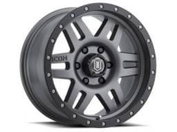 ICON Six Speed 17x8.5 6x135 6mm Offset 5in BS 94mm Bore Titanium Wheel - 1417856350TT