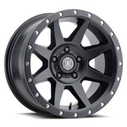 ICON Rebound 17x8.5 5x5.5 0mm Offset 4.75in BS Satin Black Wheel - 1817858547SB