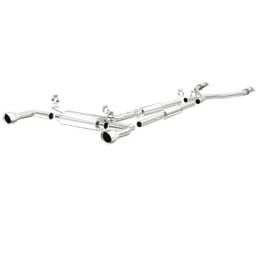 MagnaFlow 14 Infiniti Q50 V6 3.7L Cat-Back Polished Stainless Tips Dual Split Rear Exit Exhaust - 15310
