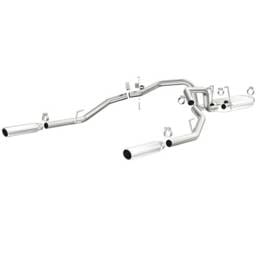 Magnaflow 09-13 Dodge Ram 1500 V6 3.6L Dual Spilt Rear Exit Polished Stainless C/B Perf Exhaust - 15249