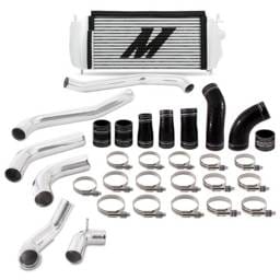 Mishimoto 2017+ Ford F150 3.5L EcoBoost Performance Intercooler Kit - Silver Cooler Polished Pipes - MMINT-F35T-17KPSL