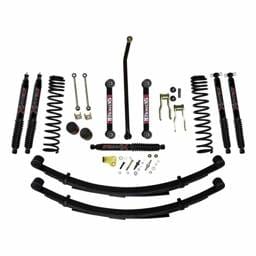 Skyjacker Jeep XJ/MJ 4.5in Suspension Lift System w/ Rear Leaf Springs & Black Max Shocks - JC4558KSBLT