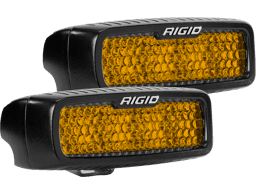 RIGID Industries SR-Q SERIES DIFFUSED REAR FACING HIGH/LOW SM AMBER SET OF 2 90161