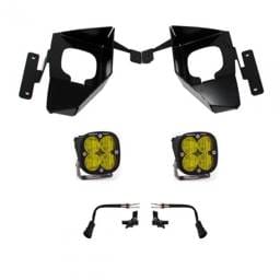 Baja Designs 16-18 Silverado Squadron Sport Fog Pocket Kit W/C - Amber - 447537