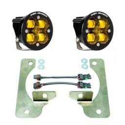 Baja Designs 2018+ Wrangler JL Rubicon Squadron-R Fog Light Pocket Kit - Amber - 447723